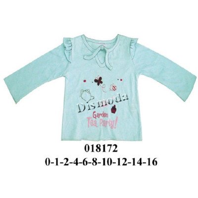 018172 - Molde de Polera niña con tira recogida en manga 018172 - Molde de Polera niña con tira recogida en manga