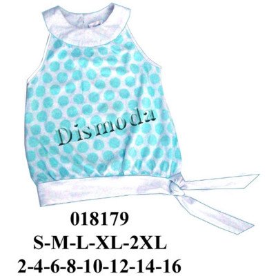 018179 - Molde de Polera con canesú redondo y pretina con amarra 018179 - Molde de Polera con canesú redondo y pretina con amarra