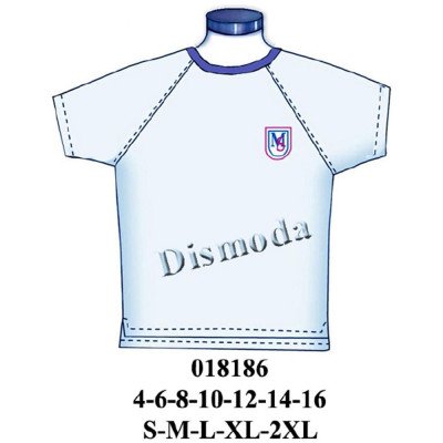 018186 - Molde de Polera de colegio manga raglan 018186 - Molde de Polera de colegio manga raglan
