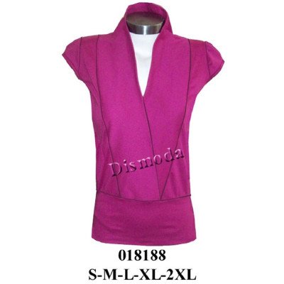 018188 - Molde de Vestido recto sin mangas con escote redondo, plastrón delantero con abertura en v y banda en el bajo