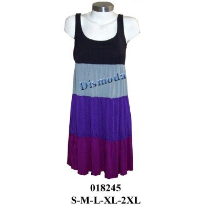 018245 - Molde de Vestido camiseta, espalda musculosa de tres pisos 018245 - Molde de Vestido camiseta, espalda musculosa de tres pisos