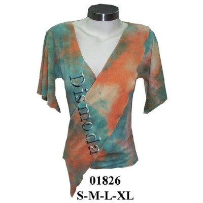 01826 - Molde de Polera kimono cruzada con tajos en mangas 01826 - Molde de Polera kimono cruzada con tajos en mangas