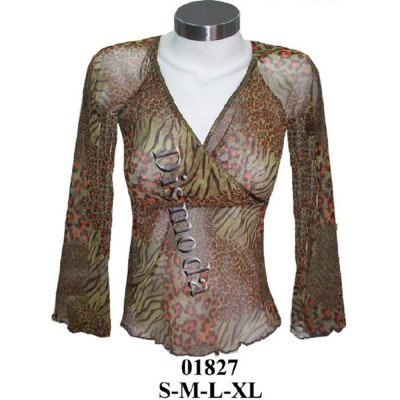 01827 - Molde de Polera cruzada manga raglan