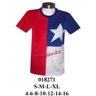018271 - Molde de Polera hombre de la bandera chilena