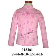 018281 - Molde de Polera con cuello alto, canesú recto, manga larga y pliegue central en el delantero