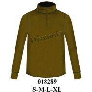 018289 - Molde de Polera de lycra de manga larga con cuello alto tipo tortuga, costuras raglán y puños ajustados