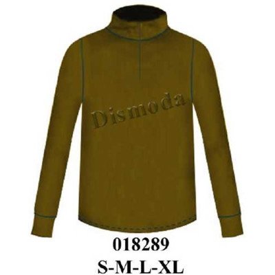 018289 - Molde de Polera de lycra de manga larga con cuello alto tipo tortuga, costuras raglán y puños ajustados