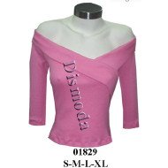 01829 - Molde de Polera manga raglan cuello bote