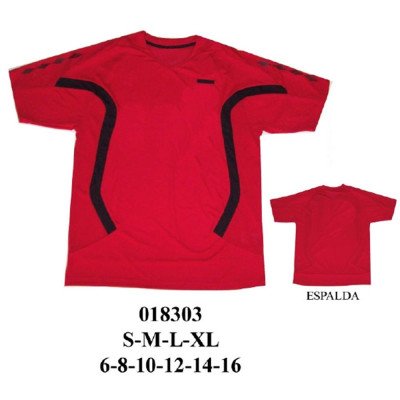 018303 - Molde de Polera deportiva de manga corta con cuello redondo, paneles laterales curvos en contraste y detalle en hombros 018303 - Molde de Polera deportiva de manga corta con cuello redondo, paneles laterales curvos en contraste y detalle en hombros