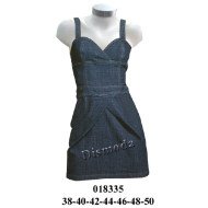 018335 - Molde de Vestido straples corpiño cruzado