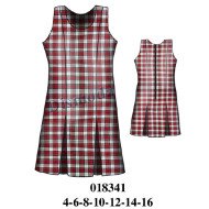 018341 - Molde de Jumper sin mangas con escote redondeado, cierre trasero y pliegues encontrados en delantero y espalda