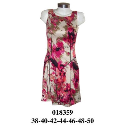 018359 - Molde de Vestido corte al talle con pliegues y abertura en faldón 018359 - Molde de Vestido corte al talle con pliegues y abertura en faldón