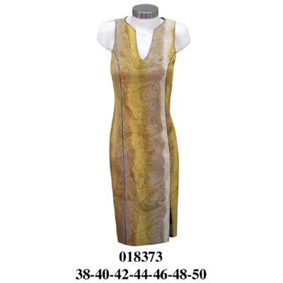 018373 - Molde de Vestido sin mangas con escote con muesca en v, costuras princesa y abertura lateral en falda 018373 - Molde de Vestido sin mangas con escote con muesca en v, costuras princesa y abertura lateral en falda
