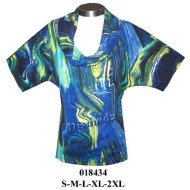 018434 - Molde de Polera manga kimono con cuello