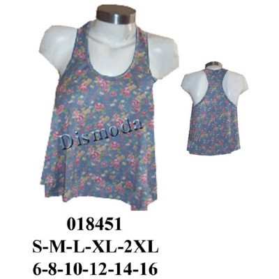 018451 - Molde de Polera musculosa semi evase 018451 - Molde de Polera musculosa semi evase