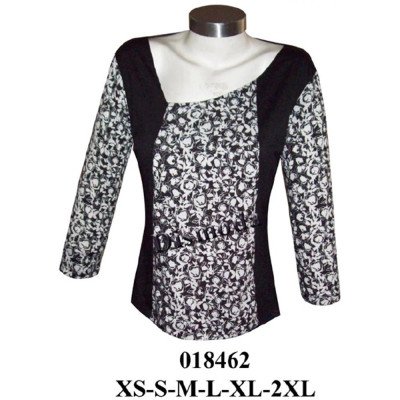 018462 - Molde de Polera escote asimétrico con cortes en delantero 018462 - Molde de Polera escote asimétrico con cortes en delantero