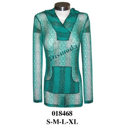 018468 - Molde de Polerón con gorro bolsillo canguro