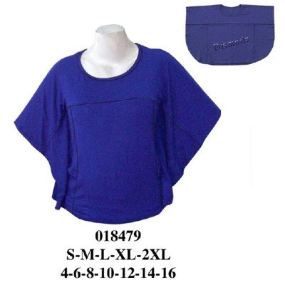 018479 - Molde de Polera manga kimono con corte en delantero y espalda 018479 - Molde de Polera manga kimono con corte en delantero y espalda