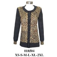 018504 - Molde de Cárdigan con botones, escote redondo