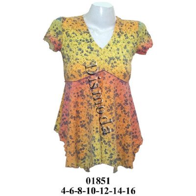 01851 - Molde de Polera con corte bajo busto y faldón en punta 01851 - Molde de Polera con corte bajo busto y faldón en punta
