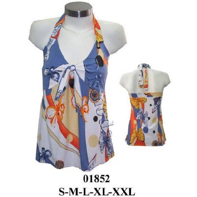 01852 - Molde de Polera con corte bajo busto con amarra en el escote y cuello 01852 - Molde de Polera con corte bajo busto con amarra en el escote y cuello