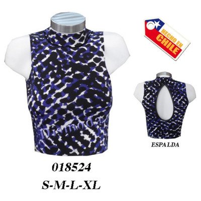 018524 - Molde de Polera cuello mao con abertura en espalda 018524 - Molde de Polera cuello mao con abertura en espalda