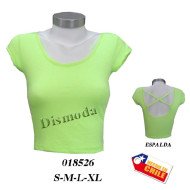 018526 - Molde de Polera juvenil, con escote y pabilos en espalda