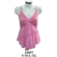 01857 - Molde de Polera dama con y corte bajo busto y faldón con vuelos