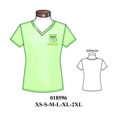 018596 - Molde de Polera escote v 018596 - Molde de Polera escote v