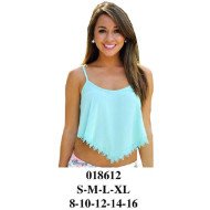 018612 - Molde de Peto con tirantes delgados, escote redondeado y ruedo en punta con terminación decorativa