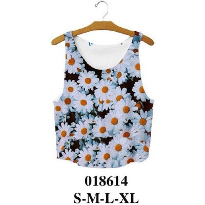 018614 - Molde de Crop top sin mangas con escote redondo y espalda cerrada 018614 - Molde de Crop top sin mangas con escote redondo y espalda cerrada