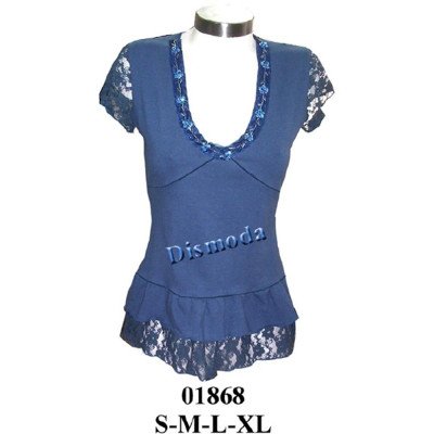 01868 - Molde de Polera con corte bajo busto tiras recogidas en basta manga pestaña 01868 - Molde de Polera con corte bajo busto tiras recogidas en basta manga pestaña