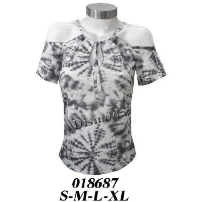 018687 - Molde de Polera con pabilos hombros descubiertos 018687 - Molde de Polera con pabilos hombros descubiertos