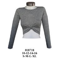 018718 - Molde de Crop top pretina con nudo