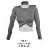 018718 - Molde de Crop top pretina con nudo