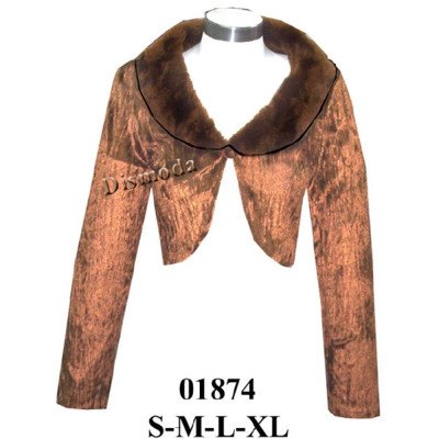 01874 - Molde de Bolero plush cuello de piel 01874 - Molde de Bolero plush cuello de piel