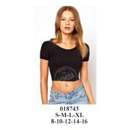 018743 - Molde de crop top con manga corta