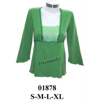 01878 - Molde de Polera con corte bajo busto con aplicación de encaje