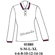 01880 - Molde de Polera ajustada cuello tejido