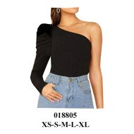 018805 - Molde de Polera asimétrica manga abuchada