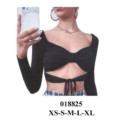 018825 - Molde de Crop top juvenil con amarra 018825 - Molde de Crop top juvenil con amarra
