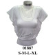 01887 - Molde de Polera con aplicación de broderie en escote y manga japonesa 01887 - Molde de Polera con aplicación de broderie en escote y manga japonesa