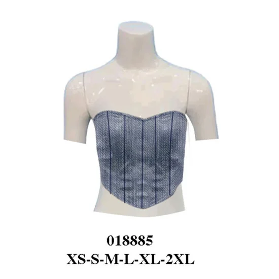 018885 - Molde de Crop Top corset, sin tirantes con cierre en espalda 018885 - Molde de Crop Top corset, sin tirantes con cierre en espalda