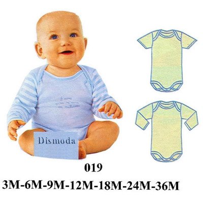 019 - Molde de Body bebe hombro cruzado 019 - Molde de Body bebe hombro cruzado
