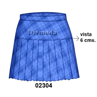 02304 - Molde de Falda con rebeca vista de 6 cms 02304 - Molde de Falda con rebeca vista de 6 cms