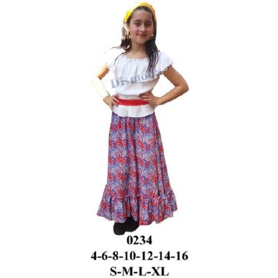 0234 - Molde de Traje de gitana del norte 0234 - Molde de Traje de gitana del norte