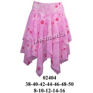 02404 - Molde de Falda con rebeca faldón doble;