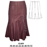 02409 - Molde de Falda 8 paños con triángulos