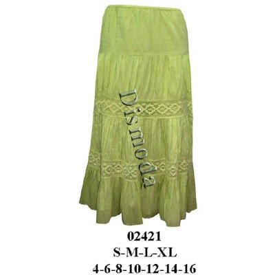 02421 - Molde de Falda elasticada cintura con aplicación de bolsillo