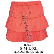 02423 - Molde de Falda elasticada en la cintura con 2 faldones recogidos